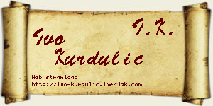 Ivo Kurdulić vizit kartica